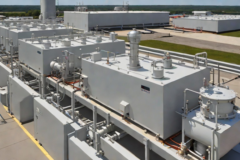 Rooftop Mechanical Unit Vibration Isolation Rails & Spring-Mounted Curb Seals on Commercial Pharmaceutical Production Facilitys