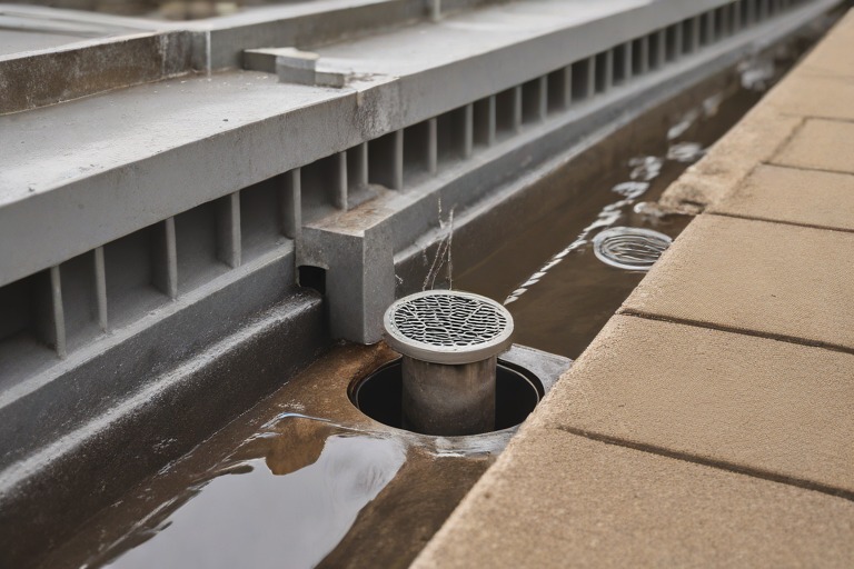 Industrial Roof Drainage Scupper & Internal Sump Drain Hydraulic Engineering