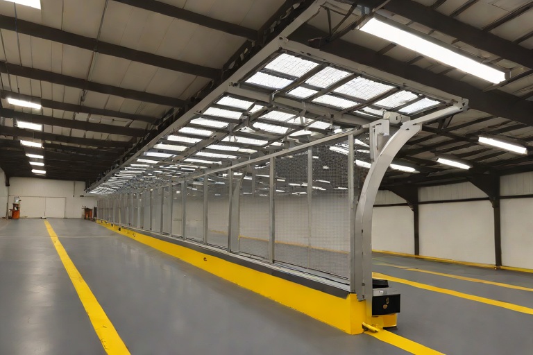 OSHA-Compliant Skylight Fall-Protection Curbs & Heavy-Duty Security Screens on Commercial Public Transit Maintenance Bus Barns