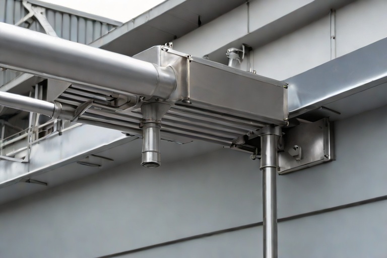 Industrial Drainage Scuppers, Overflow Weirs & Heavy Downspout Expansion Bellows on Commercial Automotive Assembly Plants