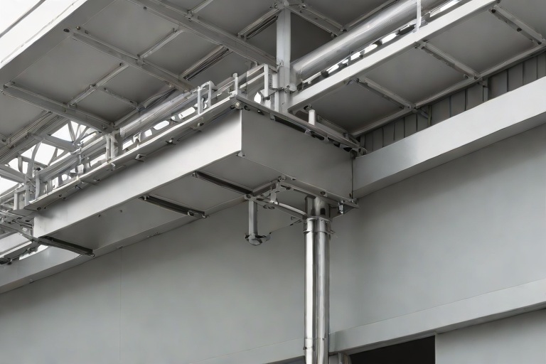 Industrial Drainage Scuppers, Overflow Weirs & Heavy Downspout Expansion Bellows on Commercial Logistics Distribution Hubs