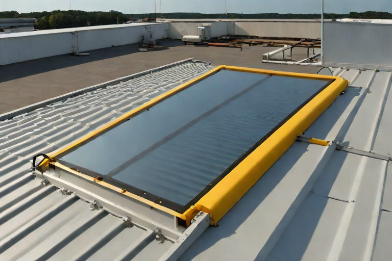 OSHA-Compliant Skylight Fall-Protection Curbs & Heavy-Duty Security Screens on Commercial Port Marine Shipping Warehouses