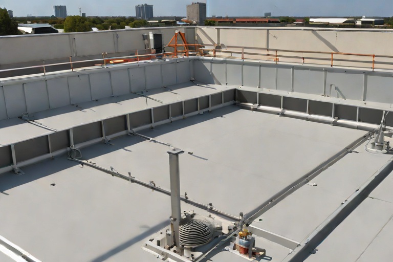 Rooftop Mechanical Unit Vibration Isolation Rails & Spring-Mounted Curb Seals on Commercial Municipal Sports & Convention Arenas