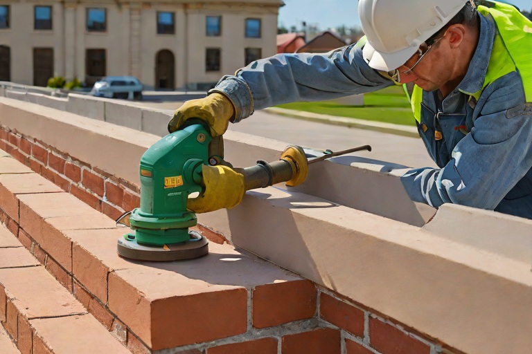Masonry Parapet Counterflashing Reglet Overhauls & Polyurethane Sealant Compression on Commercial Historic Sanctuary & Education Annexs
