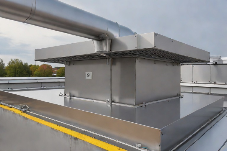 Commercial Kitchen Grease Containment & 304 Stainless Steel Catchment Shielding on Commercial Regional Healthcare Medical Centers