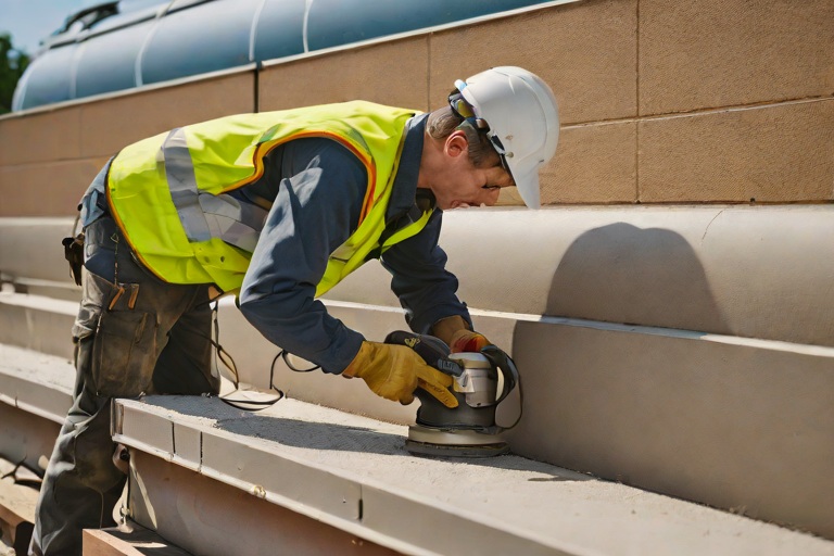 Masonry Parapet Counterflashing Reglet Overhauls & Polyurethane Sealant Compression on Commercial Public Transit Maintenance Bus Barns