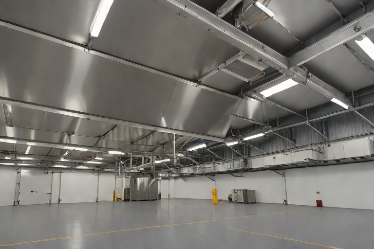 Commercial Kitchen Grease Containment & 304 Stainless Steel Catchment Shielding on Commercial Commercial Fleet Maintenance Hangars