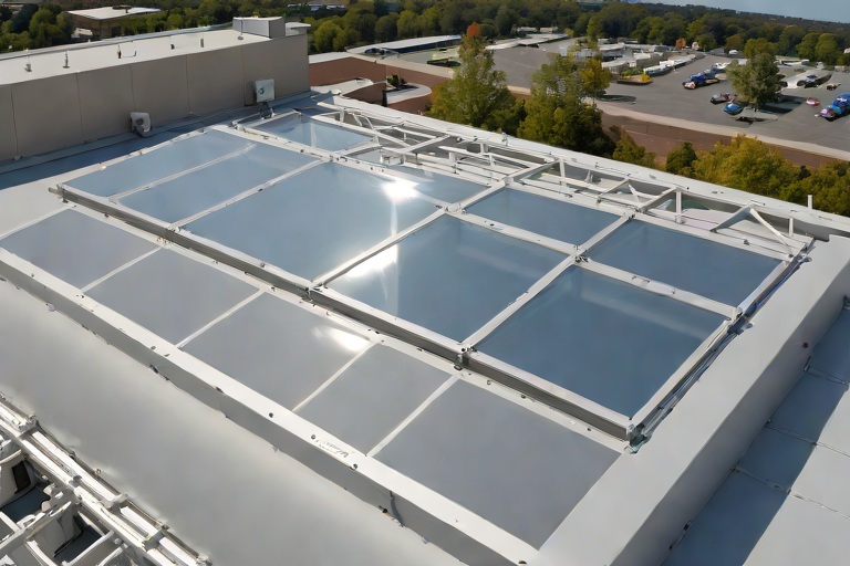 OSHA-Compliant Skylight Fall-Protection Curbs & Heavy-Duty Security Screens on Commercial University Research Laboratorys