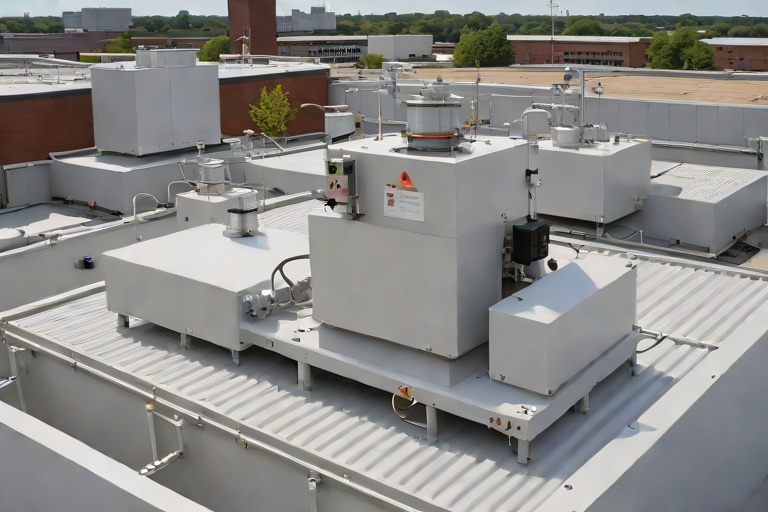 Rooftop Mechanical Unit Vibration Isolation Rails & Spring-Mounted Curb Seals on Commercial University Research Laboratorys