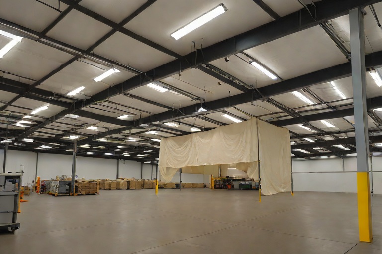 Active Emergency Leak Catchment Tarps & Interior Production Bay Diversion on Commercial Big-Box Retail Power Centers