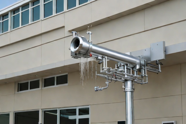 Multi-Tier Conductor Head Overflow Spillways & Freeze-Thaw Downspout Burst Defense on Commercial Pharmaceutical Production Facilitys