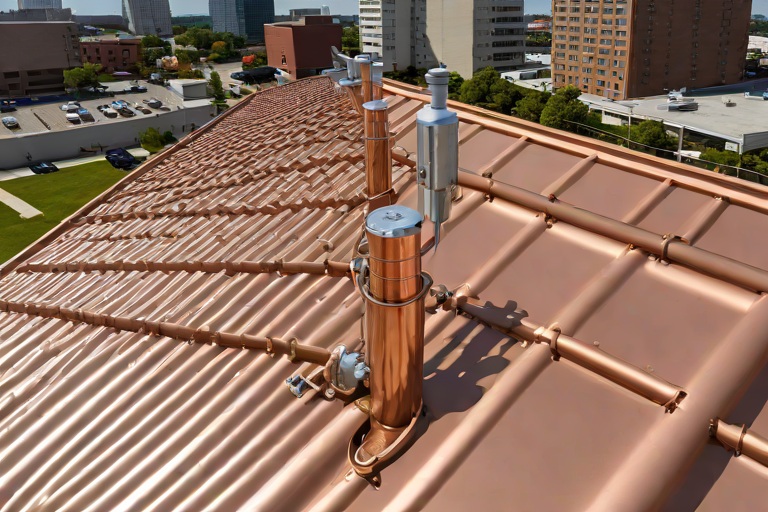 Lightning Protection System Air Terminal Stanchion Flashing & Membrane Bonding on Commercial Multi-Family Urban Residential Towers