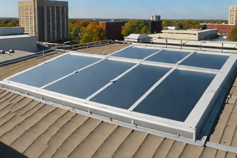 OSHA-Compliant Skylight Fall-Protection Curbs & Heavy-Duty Security Screens on Commercial Municipal City Hall & Administrative Complexs