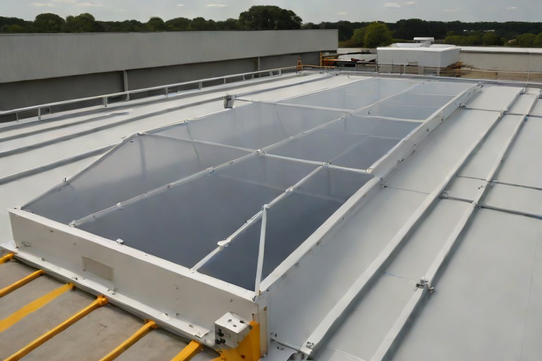 OSHA-Compliant Skylight Fall-Protection Curbs & Heavy-Duty Security Screens on Commercial Cold Storage Freezer Warehouses