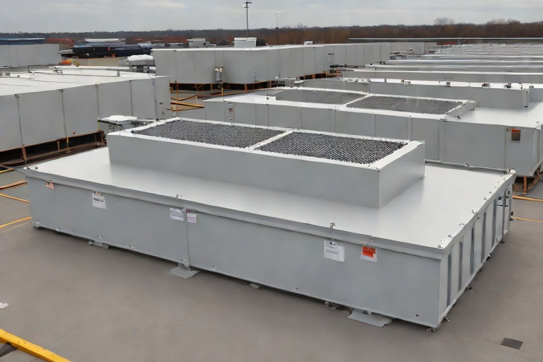 Rooftop Mechanical Unit Vibration Isolation Rails & Spring-Mounted Curb Seals on Commercial Cold Storage Freezer Warehouses