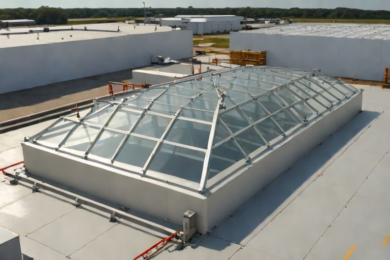 OSHA-Compliant Skylight Fall-Protection Curbs & Heavy-Duty Security Screens on Commercial Automotive Assembly Plants