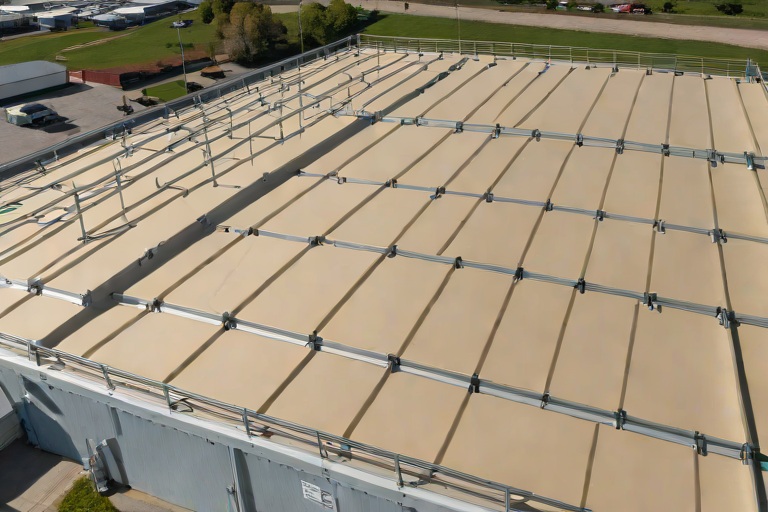 Tapered Polyiso Drainage Layouts (1/4-In/Ft) & Geometric Cricket Sizing on Commercial Public Transit Maintenance Bus Barns