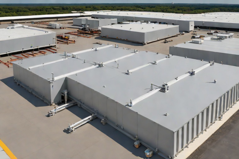 Rooftop Mechanical Unit Vibration Isolation Rails & Spring-Mounted Curb Seals on Commercial Logistics Distribution Hubs