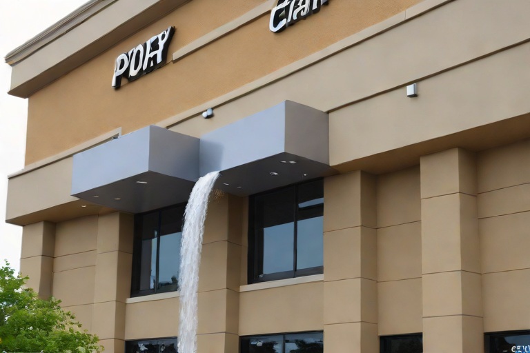 Multi-Tier Conductor Head Overflow Spillways & Freeze-Thaw Downspout Burst Defense on Commercial Big-Box Retail Power Centers