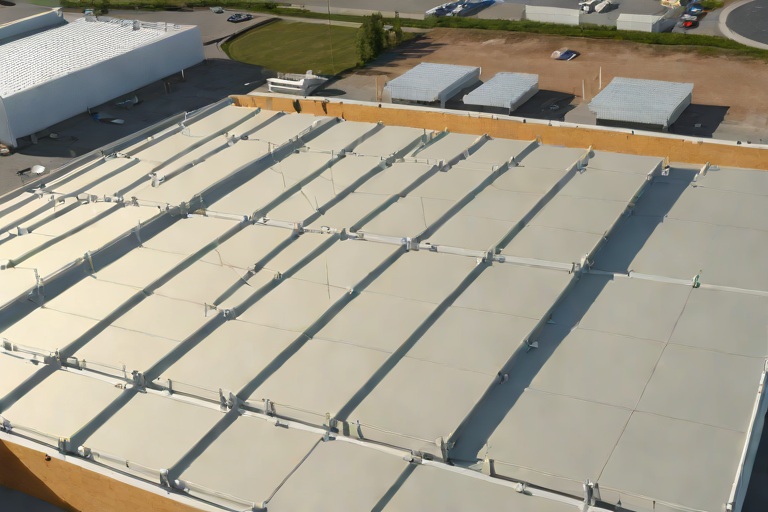 Tapered Polyiso Drainage Layouts (1/4-In/Ft) & Geometric Cricket Sizing on Commercial Port Marine Shipping Warehouses