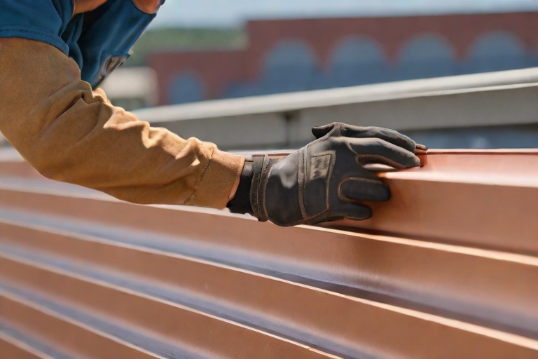 Parapet Wall Heavy-Gauge 20-Gauge Kynar 500 Coping Cap Continuous Cleat Locking on Commercial Municipal Sports & Convention Arenas