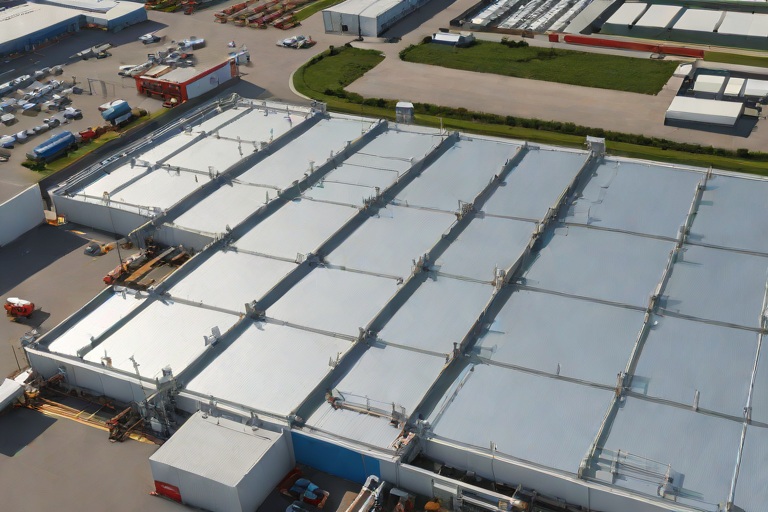 Cold-Weather Induction Welded Membrane Attachments on Commercial Logistics Distribution Hubs