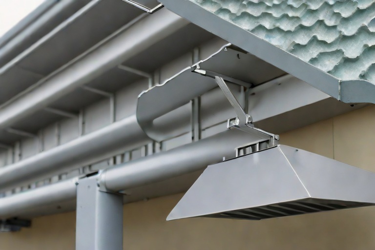 Industrial Drainage Scuppers, Overflow Weirs & Heavy Downspout Expansion Bellows on Commercial Municipal Sports & Convention Arenas