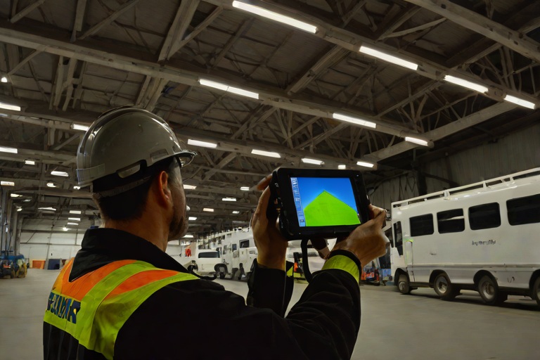Non-Destructive Substrate Moisture Scans on Commercial Public Transit Maintenance Bus Barns