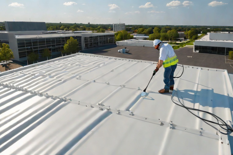 High-Solids Silicone Monolithic Coating Restoration & Albedo Reflectance on Commercial Suburban Corporate Office Parks
