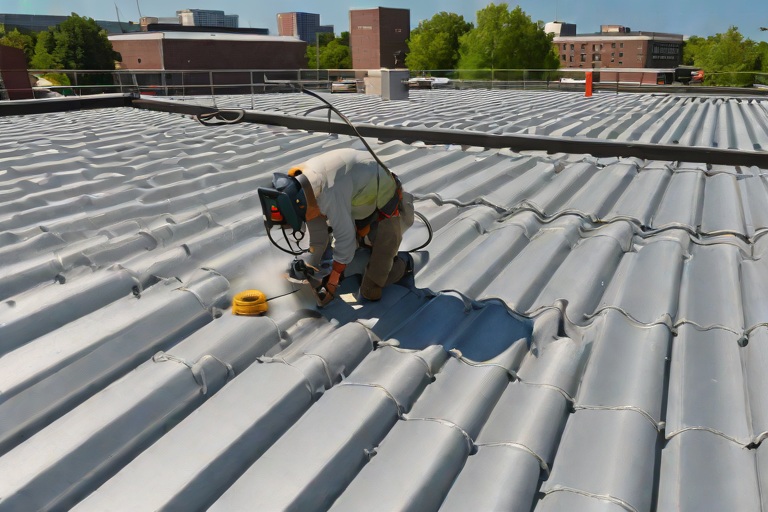 Structural Steel Deck Rust Remediation & Zinc-Rich Primer Passivation on Commercial Municipal City Hall & Administrative Complexs