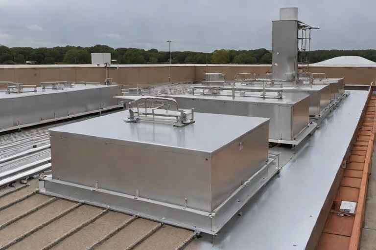 Commercial Kitchen Grease Containment & 304 Stainless Steel Catchment Shielding on Commercial Historic Sanctuary & Education Annexs