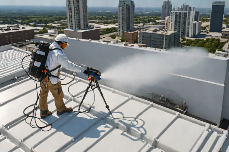 High-Solids Silicone Monolithic Coating Restoration & Albedo Reflectance on Commercial High-Rise Commercial Penthouse Towers