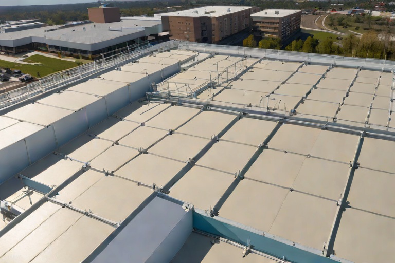 Tapered Polyiso Drainage Layouts (1/4-In/Ft) & Geometric Cricket Sizing on Commercial Regional Healthcare Medical Centers