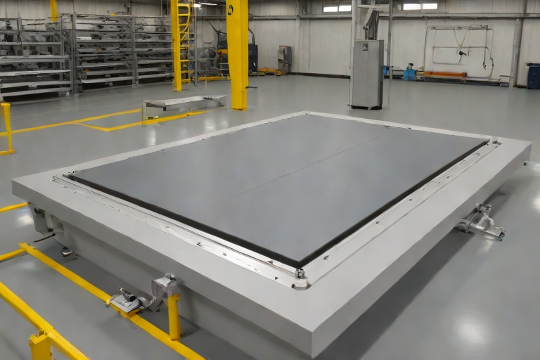 Commercial Roof Hatch Safety Grab Bars & Compression Curb Gasket Weatherproofing on Commercial Automotive Assembly Plants
