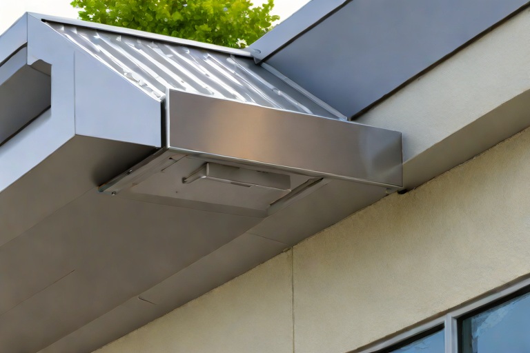 Industrial Drainage Scuppers, Overflow Weirs & Heavy Downspout Expansion Bellows on Commercial Suburban Corporate Office Parks