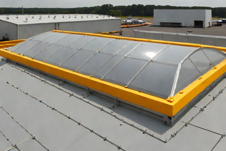 OSHA-Compliant Skylight Fall-Protection Curbs & Heavy-Duty Security Screens on Commercial Heavy Manufacturing Fabrication Plants