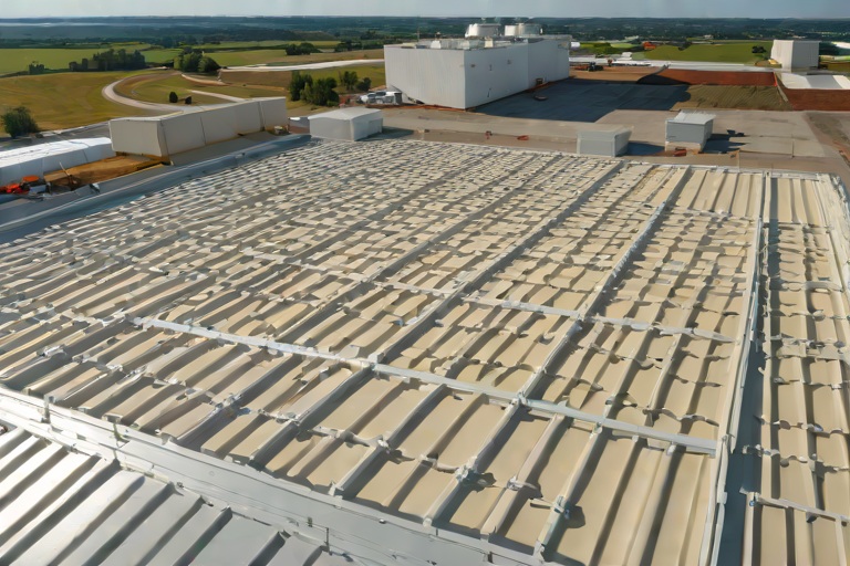 Tapered Polyiso Drainage Layouts (1/4-In/Ft) & Geometric Cricket Sizing on Commercial Chemical Processing Facilitys