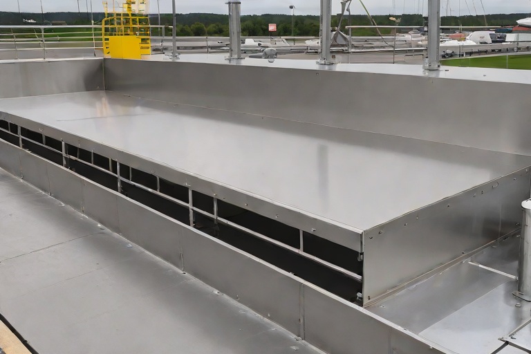 Commercial Kitchen Grease Containment & 304 Stainless Steel Catchment Shielding on Commercial Municipal Sports & Convention Arenas
